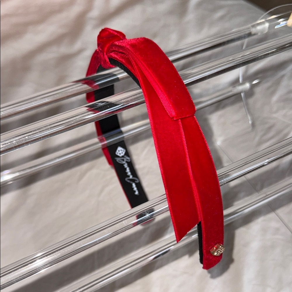 Brianna Cannon Thin Red Ribbon Bow Headband
